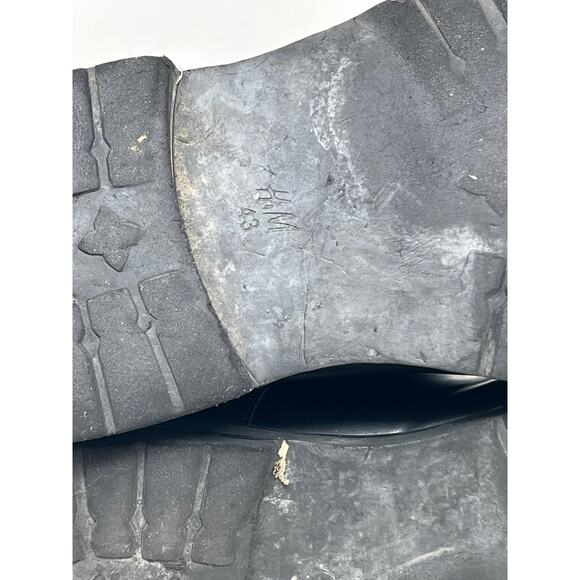 H&M Black Combat Boots Faux Leather Mens 10.5 - Picture 5 of 8